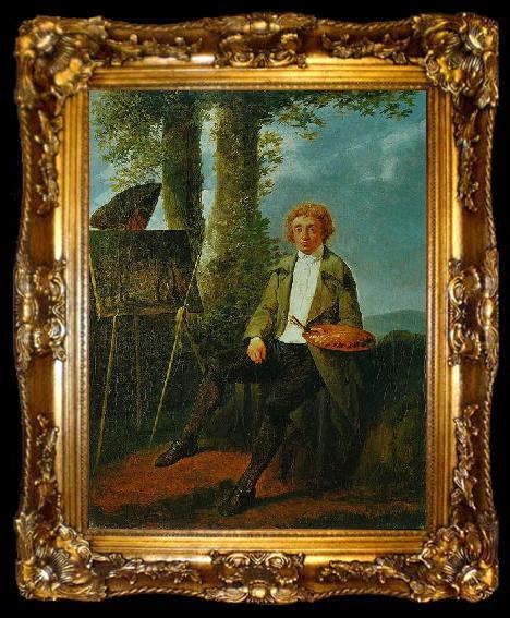framed  Jacques Sablet Portrait du peintre Conrad Gessner dans la campagne romaine, ta009-2