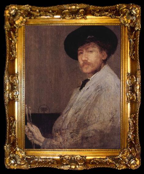 framed  James Abbott McNeil Whistler Arrangement in Gray, ta009-2