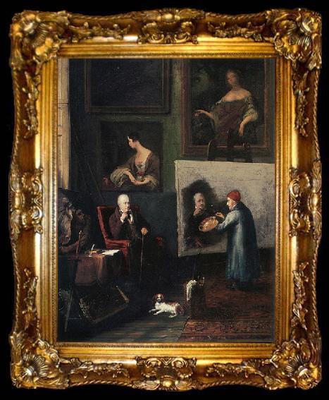 framed  James Northcote Portrait of James Northcote Painting Sir Walter Scott, ta009-2