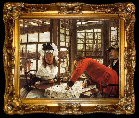 framed  James Tissot An Interesting Story, ta009-2