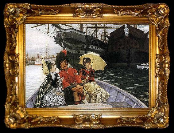 framed  James Tissot Portsmouth Dockyard, ta009-2