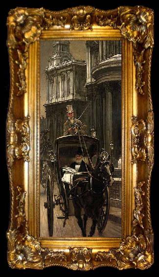 framed  James Tissot Going to Business, ta009-2