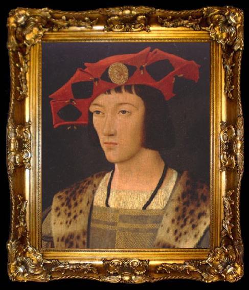 framed  Jan Mostaert Portrait of Charles VIII, ta009-2