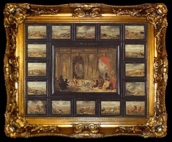 framed  Jan Van Kessel the Younger Gemalde Der Erdteil Afika, ta009-2