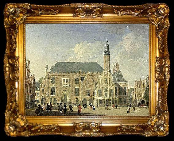 framed  Jan ten Compe view of the Town Hall, ta009-2