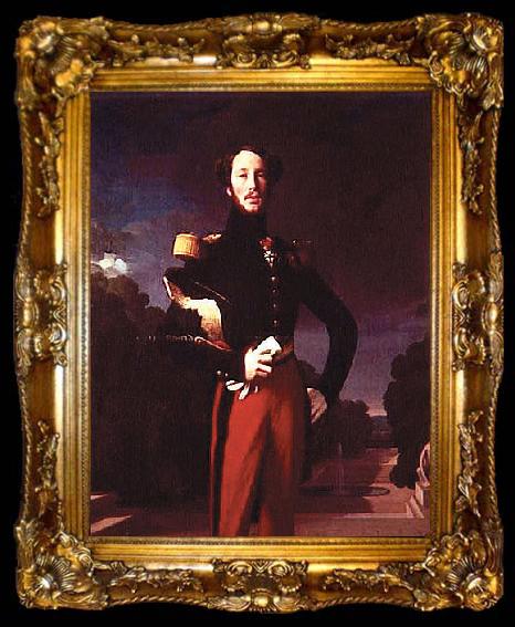 framed  Jean Auguste Dominique Ingres Portrait of Prince Ferdinand Philippe, Duke of Orleans, ta009-2