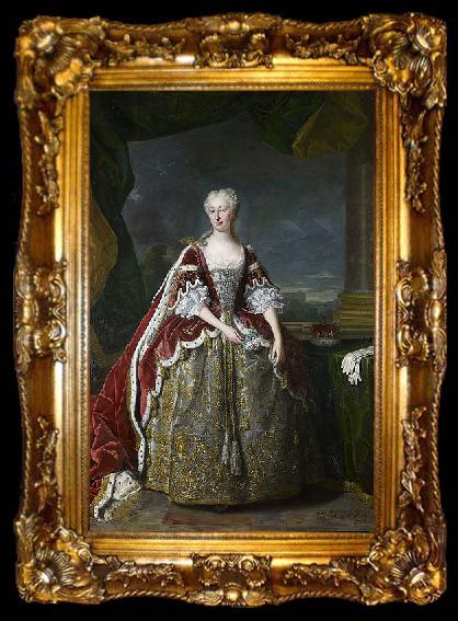 framed  Jean Baptiste van Loo Princess Augusta of Saxe Gotha, ta009-2