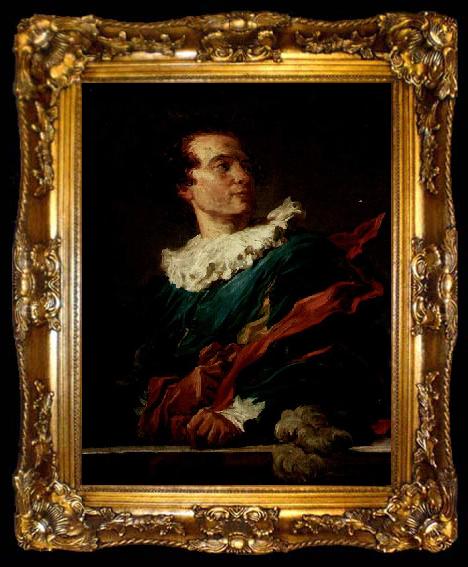 framed  Jean Honore Fragonard Portrat des Abb de Saint Non in einem Phantasiekostum, ta009-2