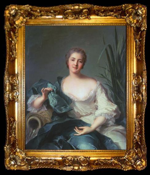 framed  Jean Marc Nattier Portrait of Madame Marie, ta009-2