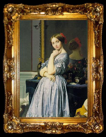 framed  Jean-Auguste Dominique Ingres Louise de Broglie, ta009-2