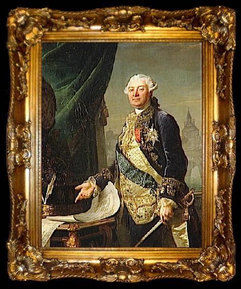 framed  Jean-Laurent Mosnier Portrait of Baron de Breteuil, ta009-2