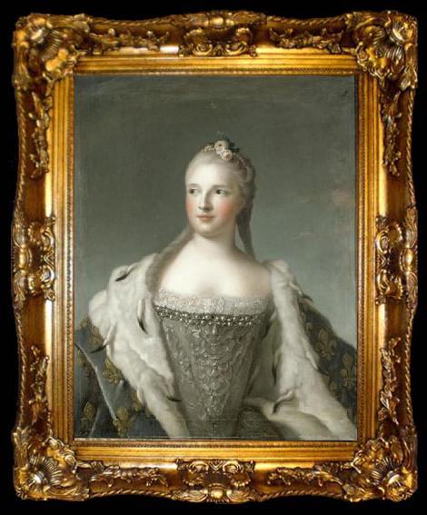 framed  Jjean-Marc nattier Marie-Josephe of Saxony, Dauphine of France previously wrongly called Madame Henriette de France, ta009-2