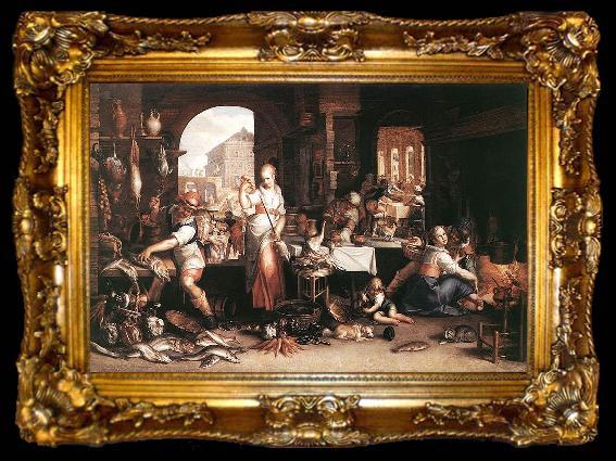 framed  Joachim Wtewael Kitchen Scene, ta009-2