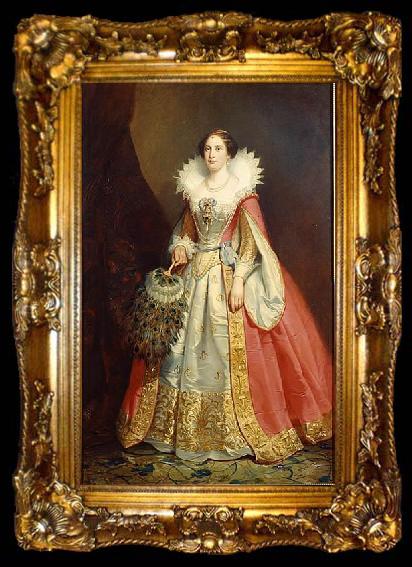 framed  Johan Christoffer Boklund Lovisa, 1828-1871, queen, married to king Karl XV, ta009-2