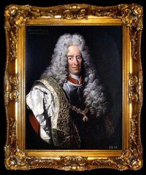 framed  Johann Gottfried Auerbach Portrait of Count Alois Thomas Raimund von Harrach, Viceroy of Naples, ta009-2