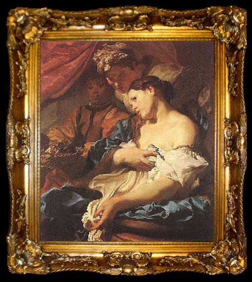 framed  Johann Liss Death of Cleopatra, ta009-2