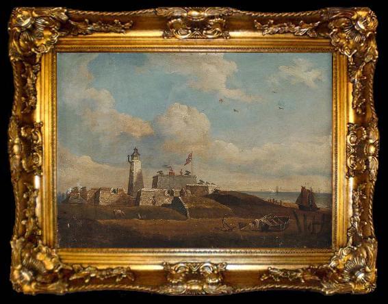 framed  John Berney Ladbrooke Southsea Castle, ta009-2