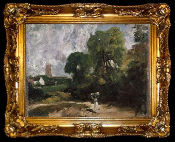 framed  John Constable Stoke-by-Nayland, Suffolk., ta009-2