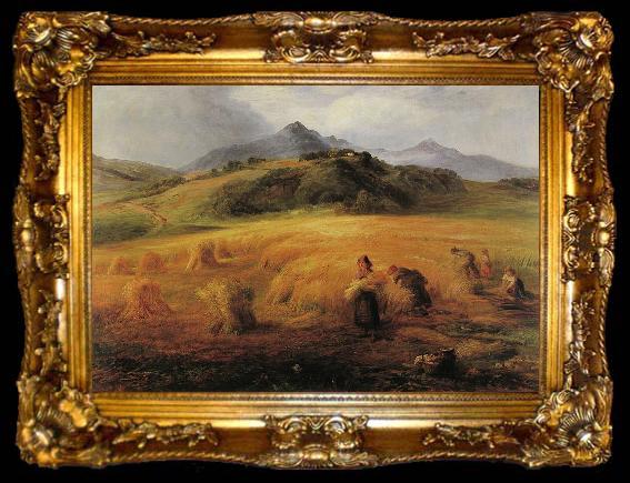 framed  John MacWhirter Harvesting in Arran, ta009-2