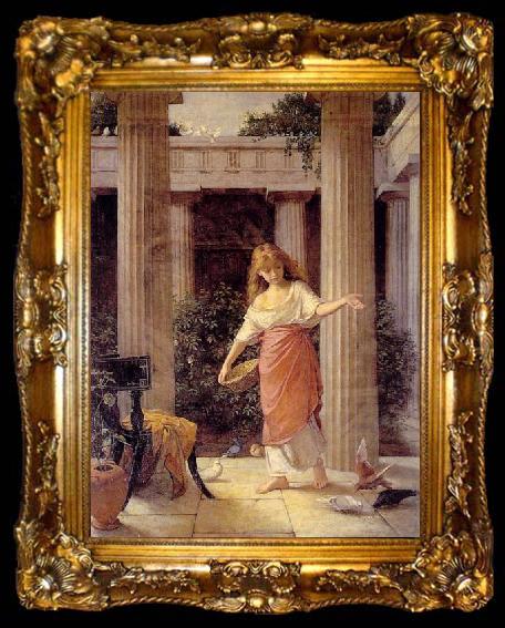 framed  John William Waterhouse In the Peristyle, ta009-2