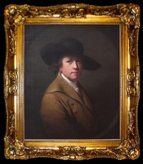 framed  Joseph wright of derby portrait, ta009-2