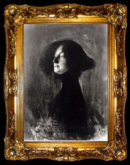 framed  Konrad Krzyzanowski Portrait of Dagny Juel Przybyszewska., ta009-2