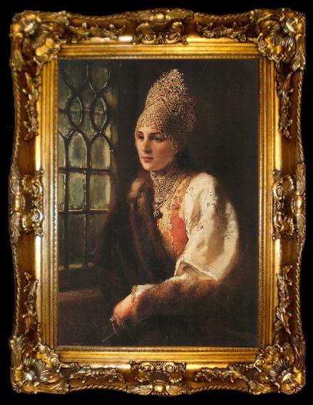 framed  Konstantin Makovsky Boyarina, ta009-2