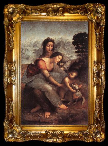 framed  LEONARDO da Vinci The Virgin and Child with St Anne, ta009-2