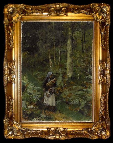 framed  Laura Theresa Alma-Tadema With a Babe in the Woods, ta009-2