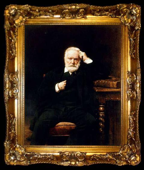 framed  Leon Bonnat Portrait of Victor Hugo, ta009-2