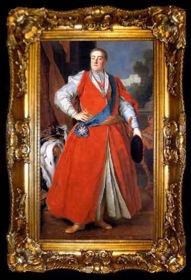 framed  Louis de Silvestre Portrait of King August III in Polish costume, ta009-2