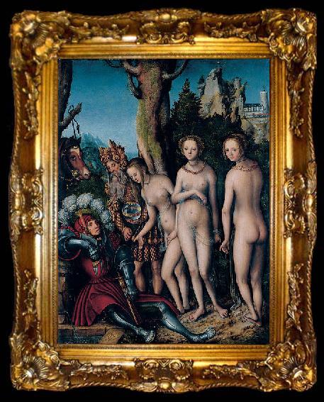 framed  Lucas Cranach the Elder The Judgment of Paris, ta009-2