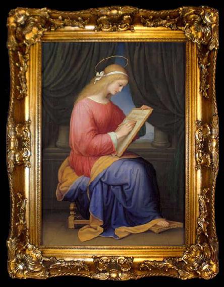 framed  Marie Ellenrieder Mary Writing the Magnificat, ta009-2