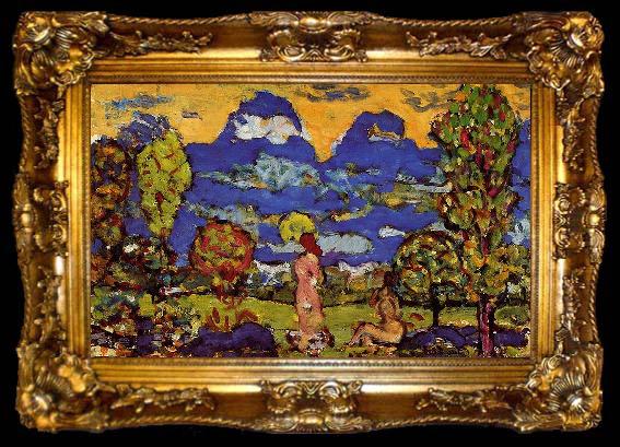 framed  Maurice Prendergast Blue Mountains, ta009-2