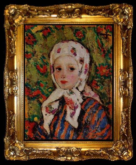framed  Nicolae Tonitza Katyusha the Lipovan Girl, ta009-2