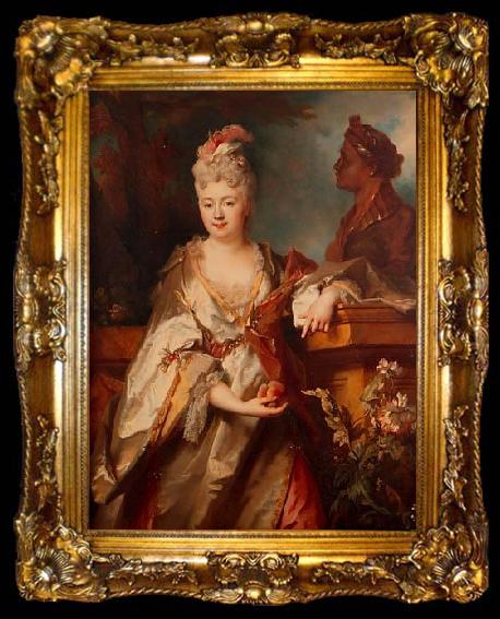 framed  Nicolas de Largilliere Portrait of Jeanne, ta009-2