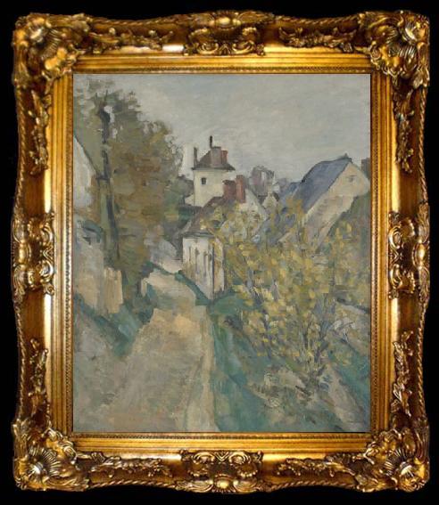 framed  Paul Cezanne La maison du Docteur Gachet a Auvers-sur-Oise, ta009-2