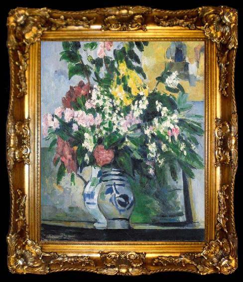 framed  Paul Cezanne Les deux vases de fleurs, ta009-2