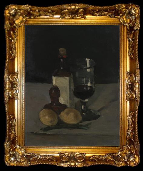 framed  Paul Cezanne Bottle Glass, ta009-2