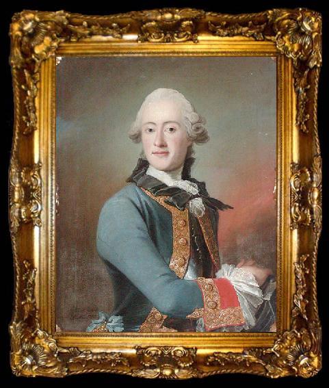 framed  Peder Als Portrait of Admiral Frederik Christian Kaas, ta009-2