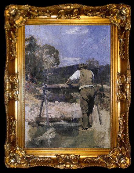 framed  Percy Lindsay Prospector at the Minehead, ta009-2