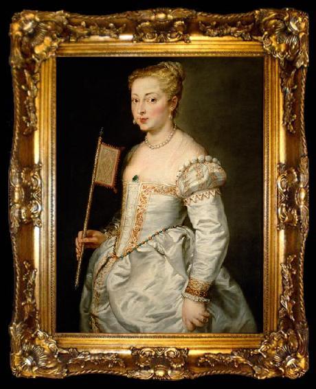 framed  Peter Paul Rubens Girl with fan, ta009-2