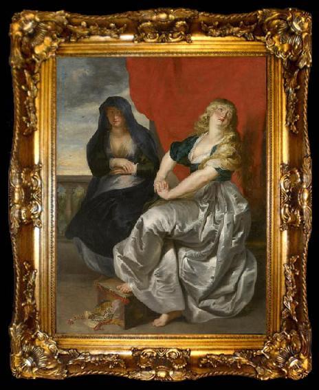 framed  Peter Paul Rubens Reuige Magdalena und ihre Schwester Martha, ta009-2