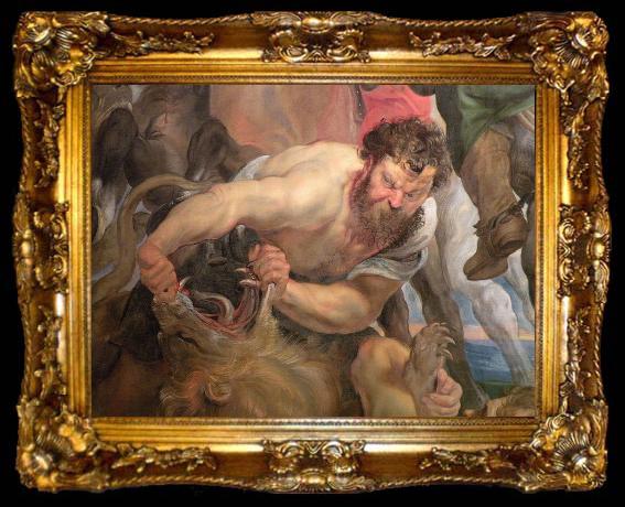 framed  Peter Paul Rubens La Chasse au tigre, ta009-2