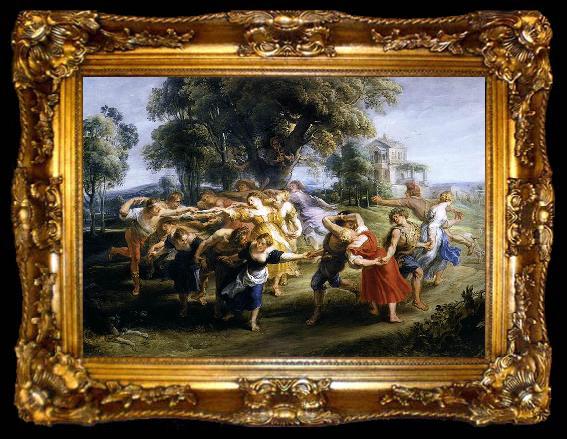 framed  Peter Paul Rubens Dance of Italian Villagers, ta009-2