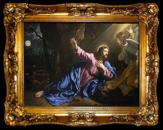 framed  Philippe de Champaigne Le Christ au Mont des oliviers, ta009-2