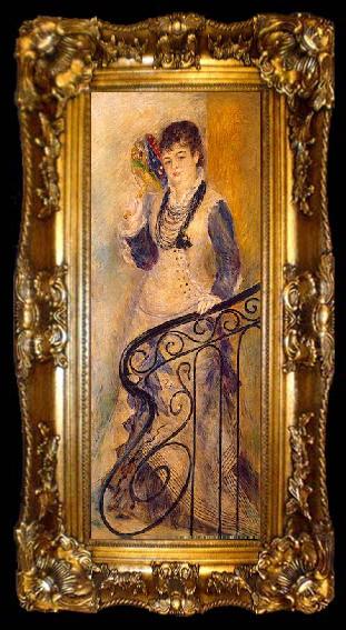 framed  Pierre-Auguste Renoir Femme sur un escalier, ta009-2