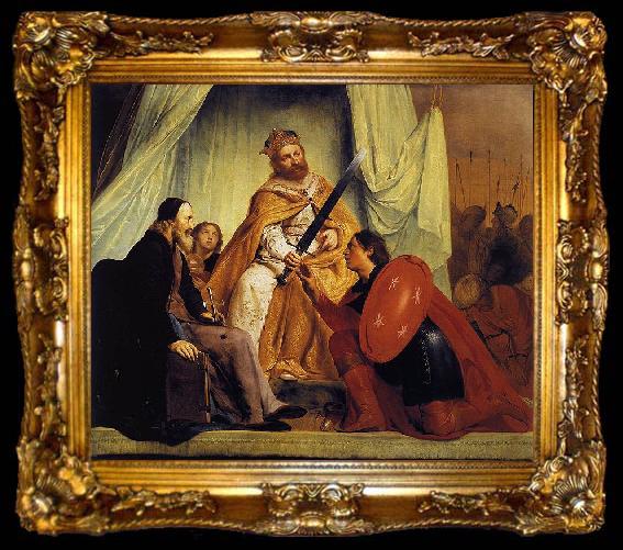 framed  Pieter de Grebber Frederick Barbarossa awards the city of Haarlem with a sword for its shield or coat-of-arms, ta009-2
