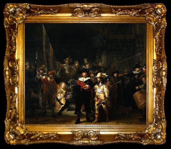 framed  Rembrandt Peale Nachtwacht, ta009-2