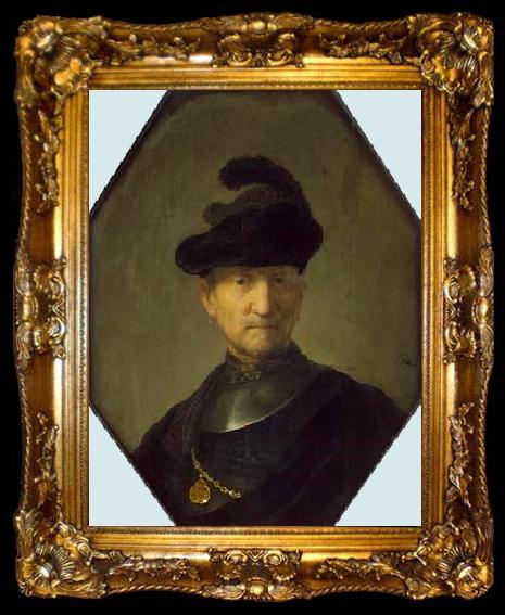 framed  Rembrandt van rijn Old Soldier, ta009-2